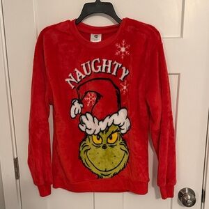 Festive Red Grinch Women's Sweatshirt